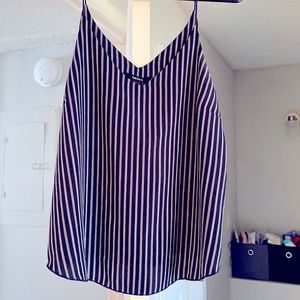 Dark blue striped cami top (Forever 21)
